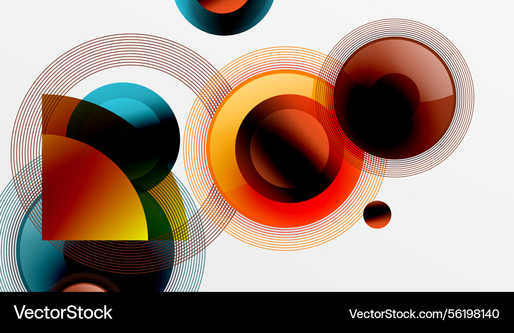Abstract composition featuring overlapping Abstract composition featuring overlapping vector image