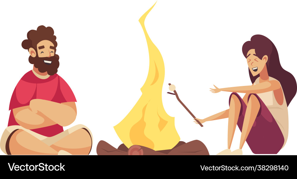 Campfire cartoon vector image