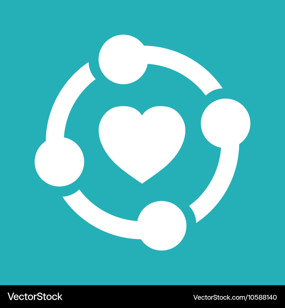 Heart Unity Symbol Graphic vector image