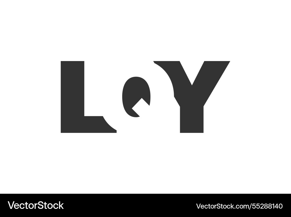 Lqy logo design initial letter l q y bold font Lqy logo design initial letter l q y bold font vector image