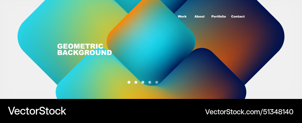 Square internet web page design template Square internet web page design template vector image