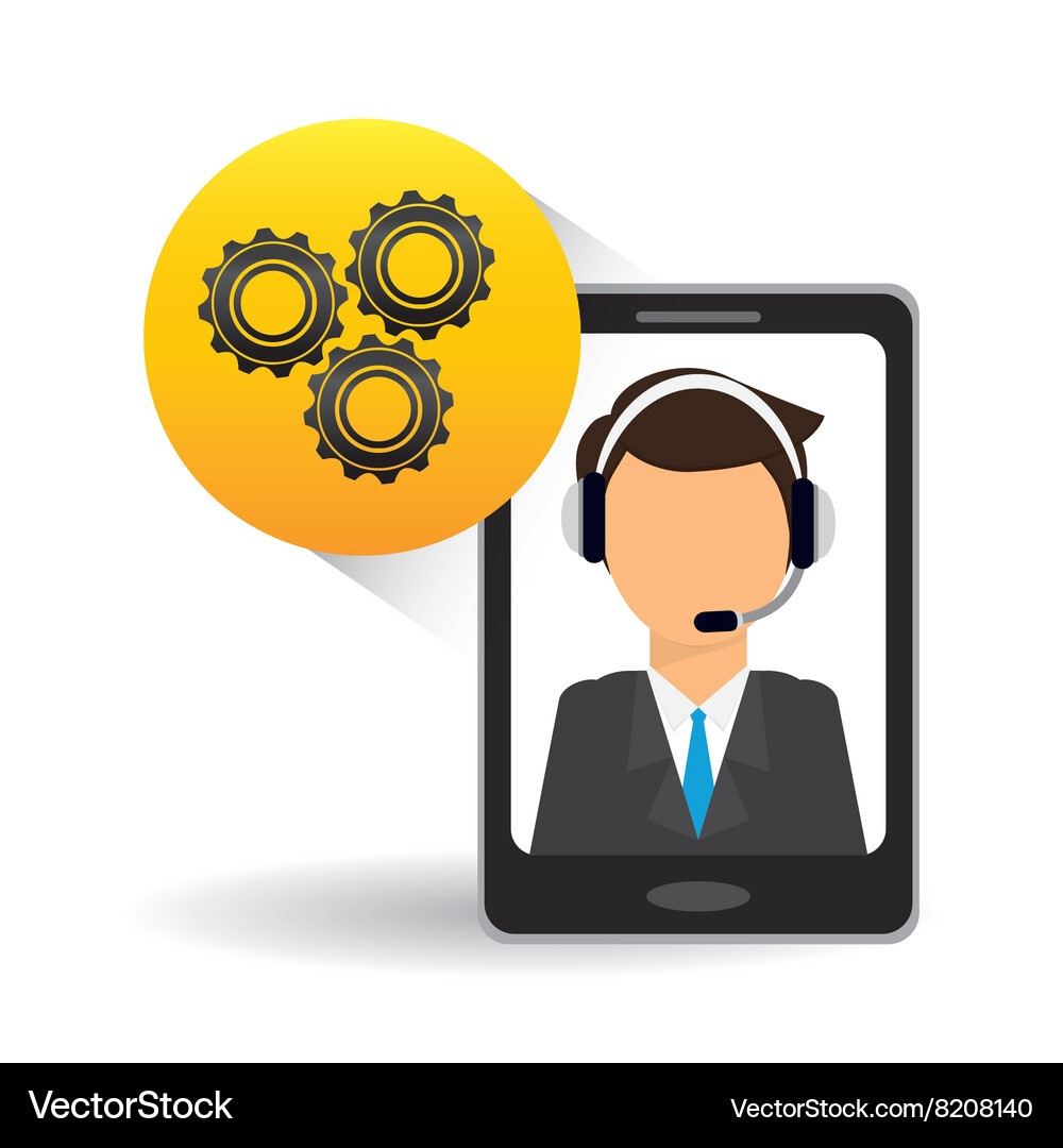 Technical service and call center icon design Vector Image