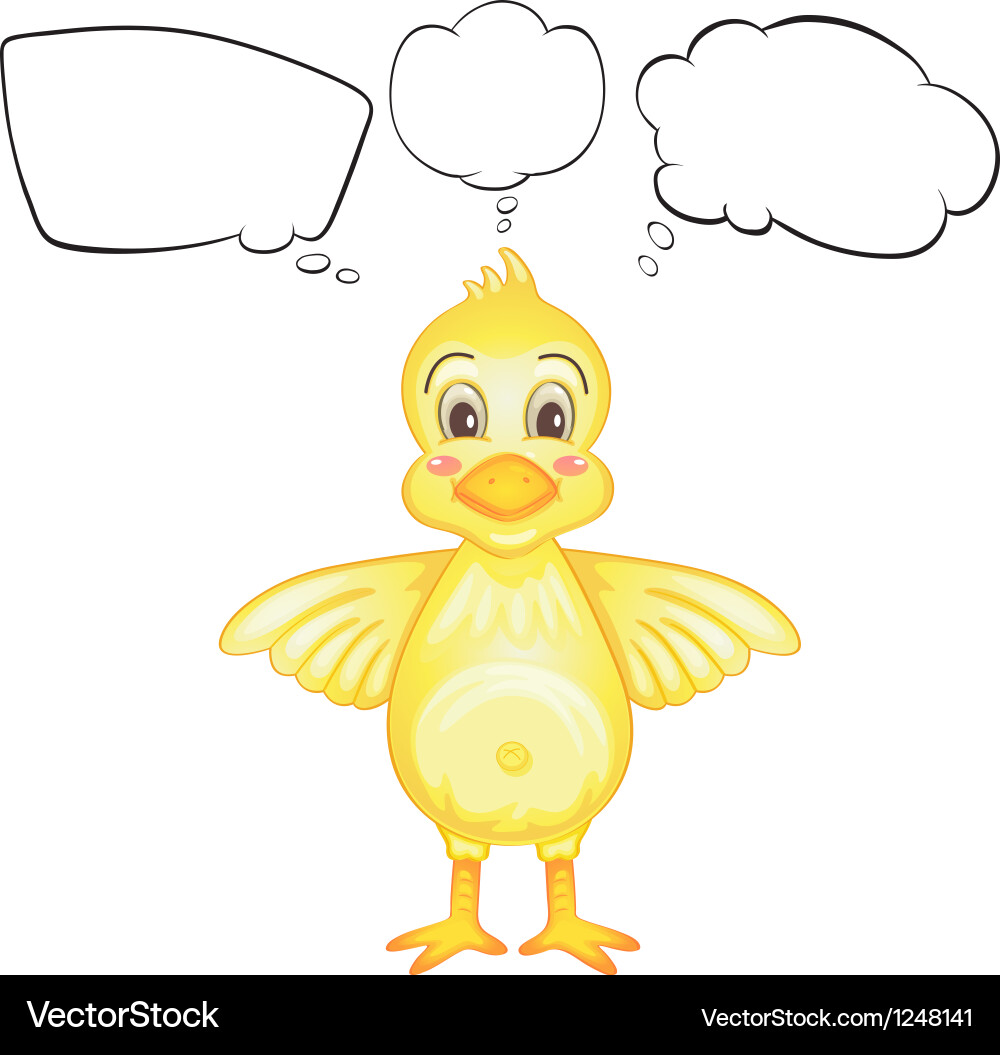 A yellow bird with empty callouts Vector Image