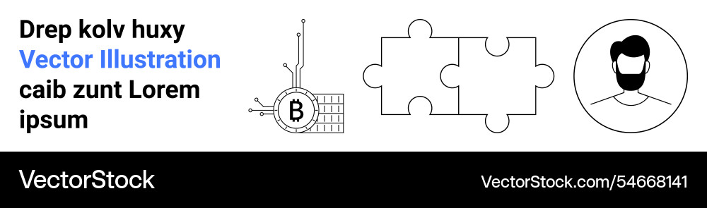 Abstract design elements featuring bitcoin circuit Abstract design elements featuring bitcoin circuit vector image