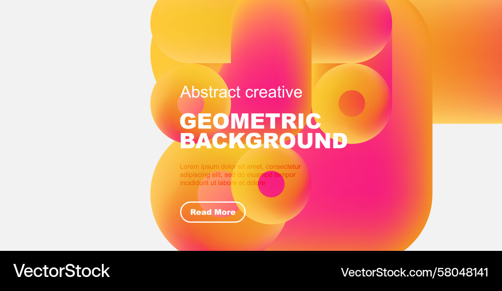 Abstract Overlapping Shapes - Warm Color Gradient Vector Image