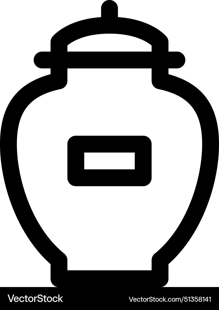 Ash icon thin linear style design isolated Ash icon thin linear style design isolated Vector Image