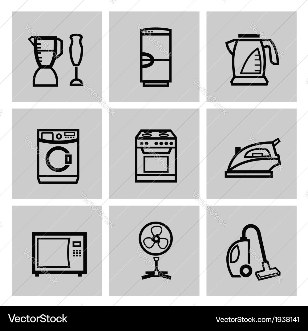 Electronics icon set vector image