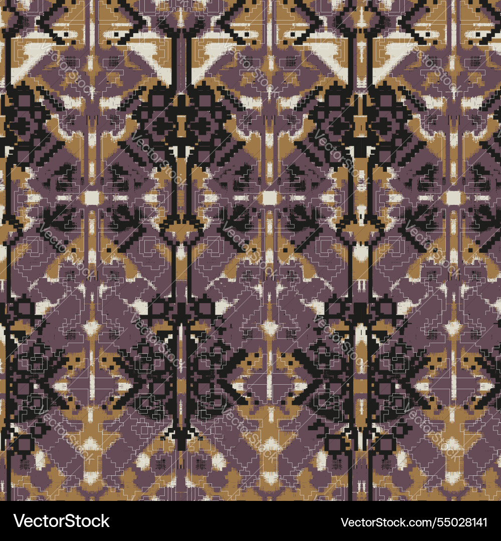 Ethnic batik pattern and block print background Vector Image