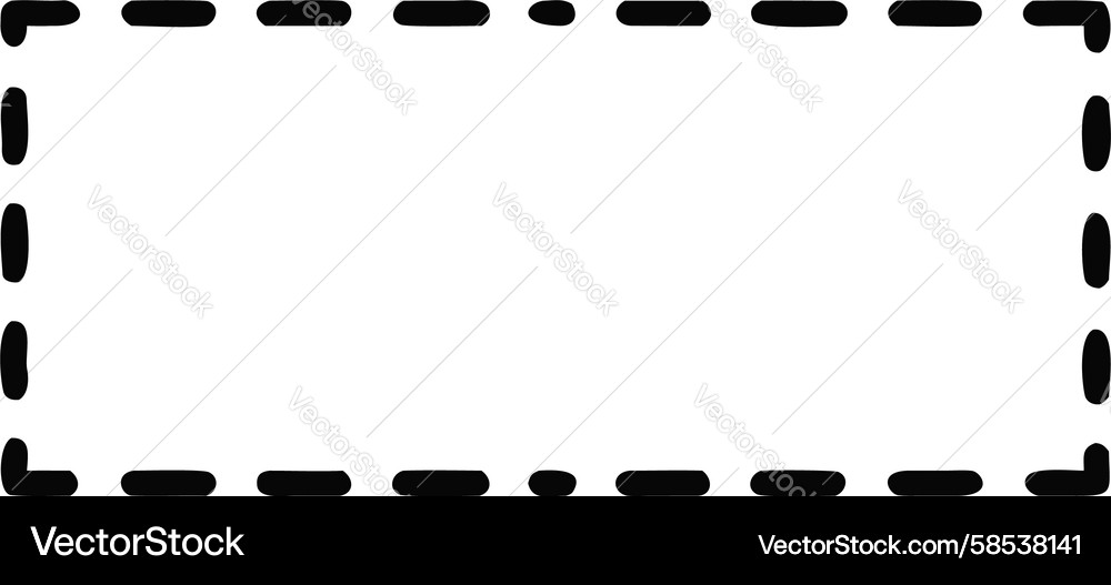 Light Dashed Rectangle Placeholder Vector Image
