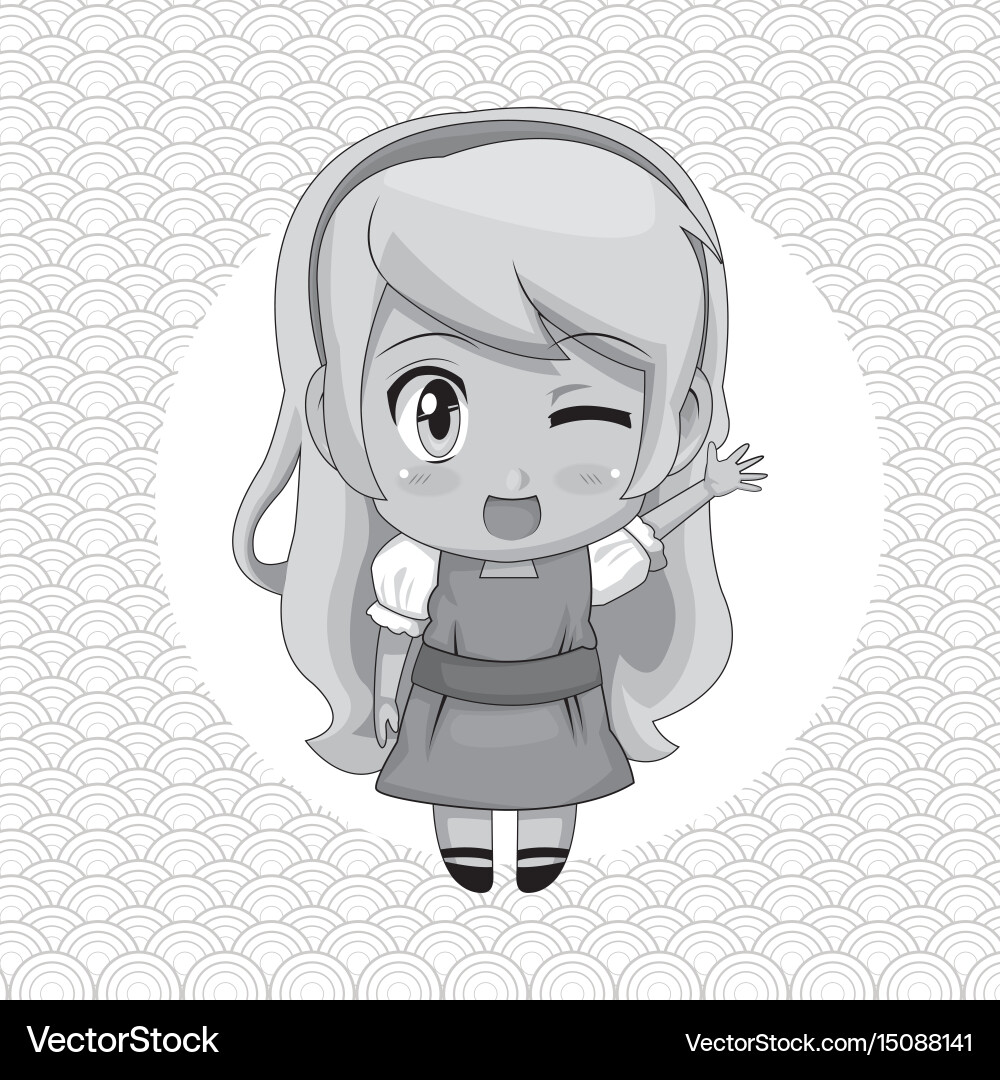 Monochrome abstract background with circular frame Vector Image
