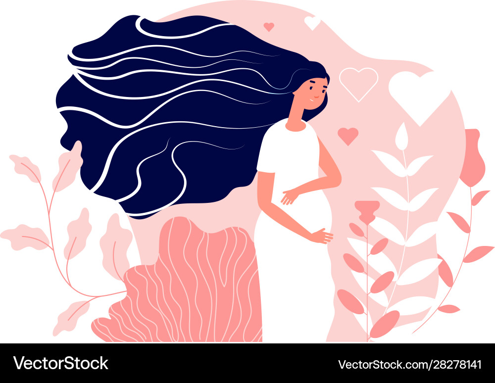 Motherhood pregnant woman happy maternity Motherhood pregnant woman happy maternity vector image