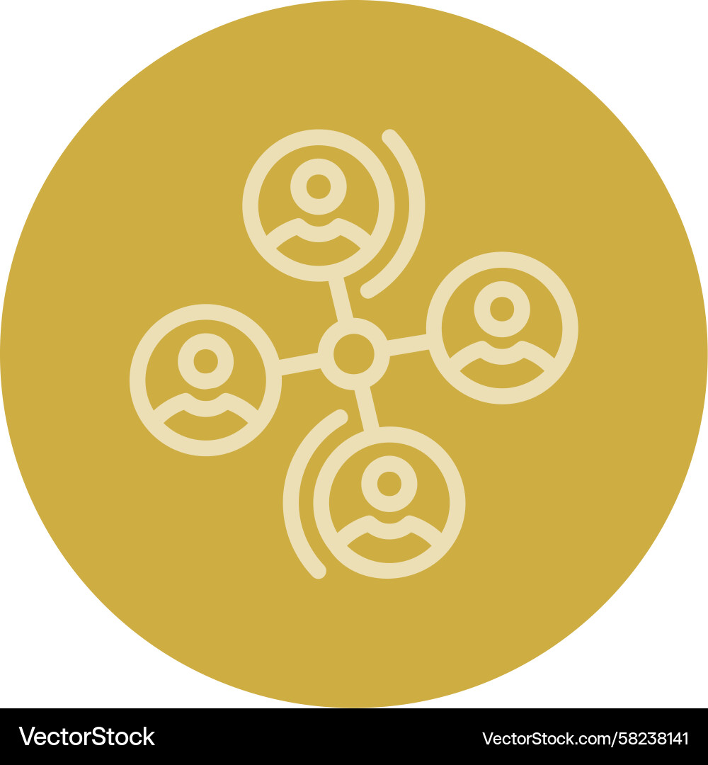 Multi-Colored Network Connection Icon Vector Image
