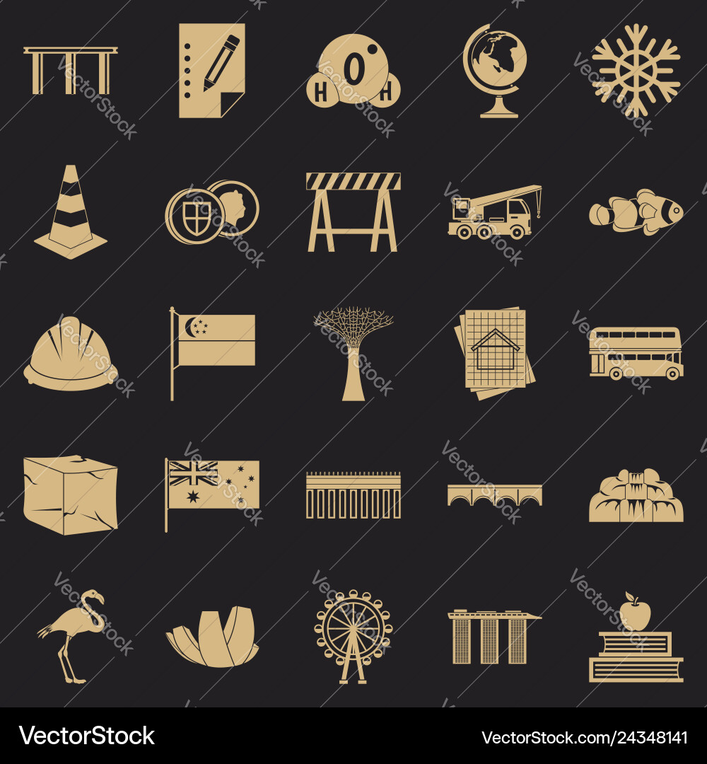 Redeployment icons set simple style Redeployment icons set simple style Vector Image