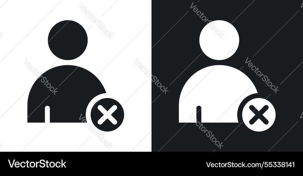 Remove user icons set black and colored style Remove user icons set black and colored style vector image
