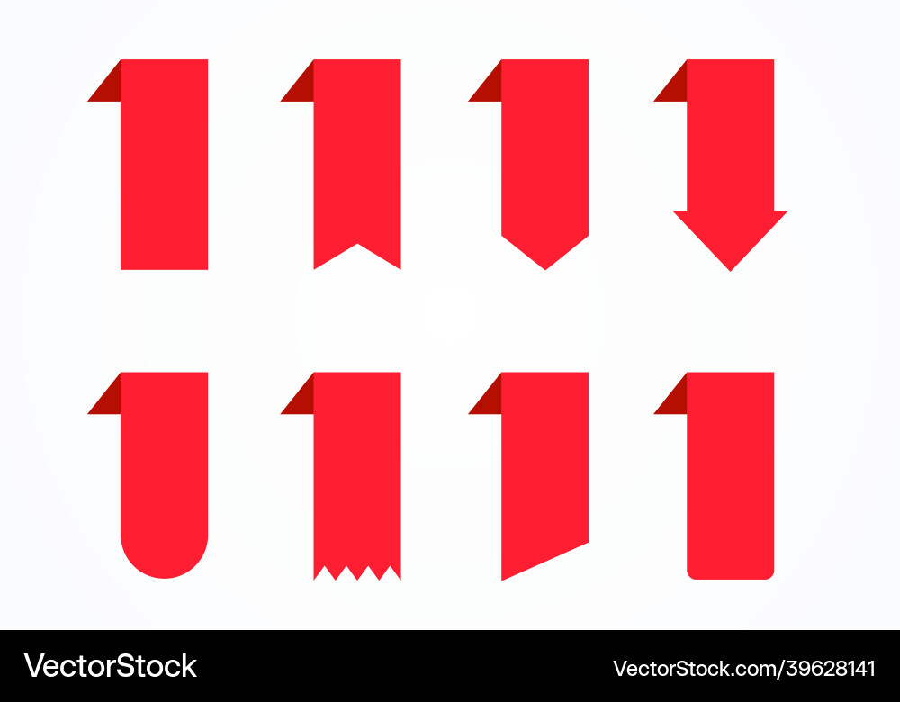 Ribbon Bookmark Collection vector image