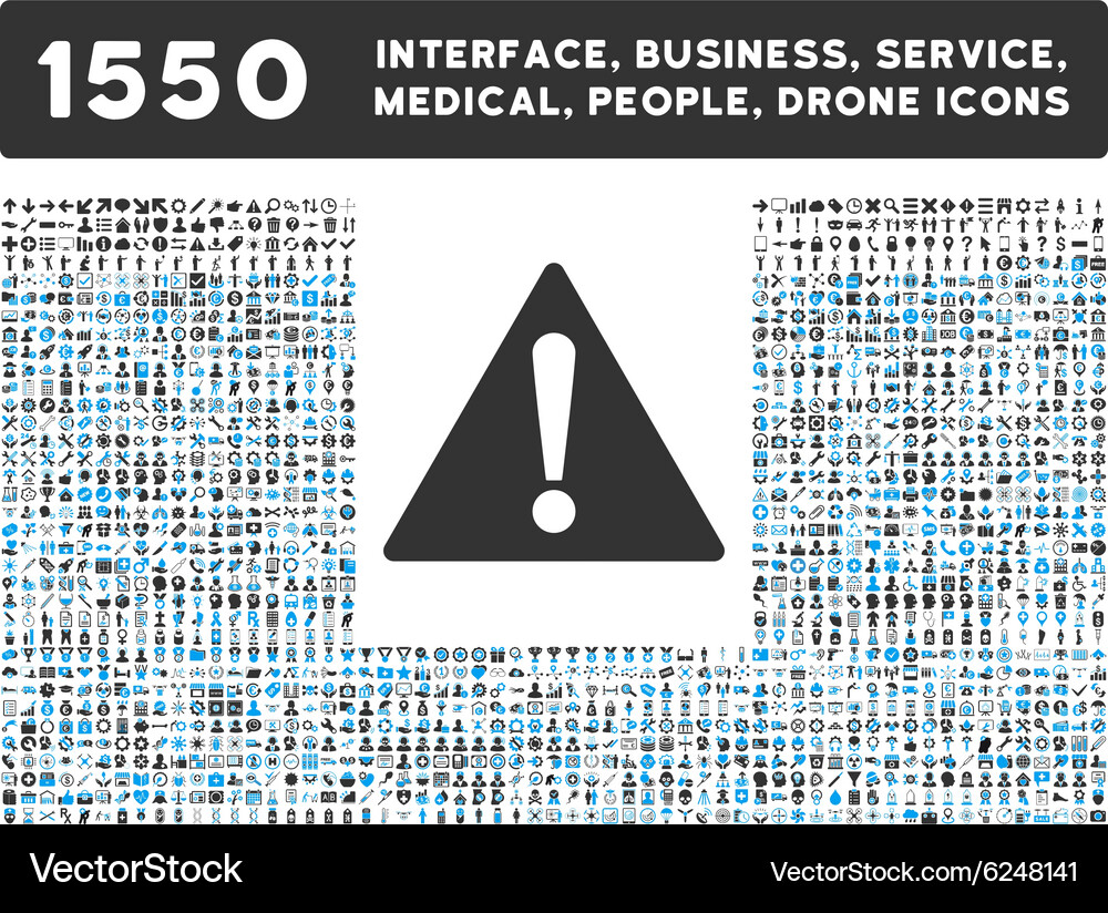 Warning and Caution Interface Icons Vector Image