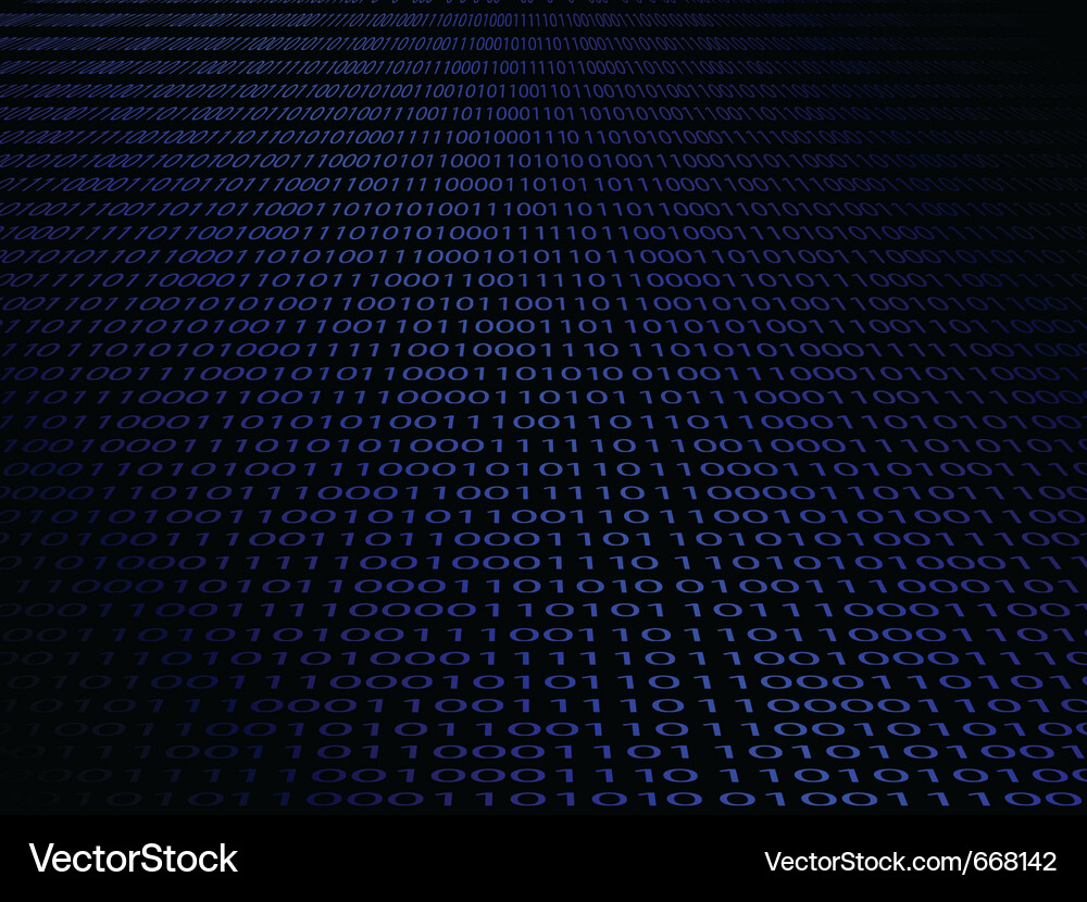 Digitaler Binärcode Hintergrund Vektorbild