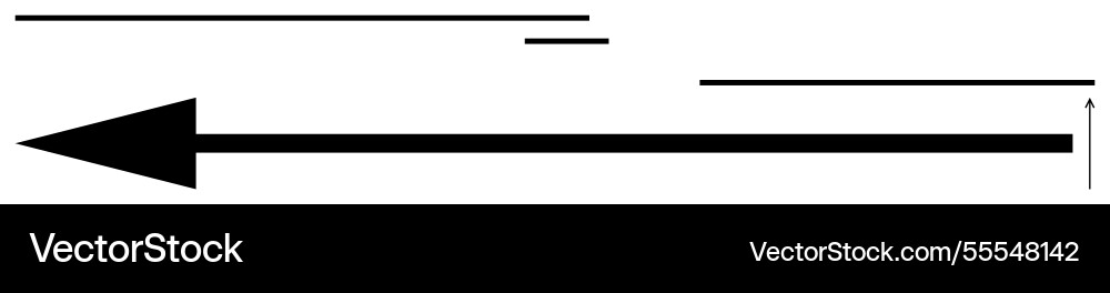 Dynamic black arrow with horizontal and vertical Dynamic black arrow with horizontal and vertical vector image