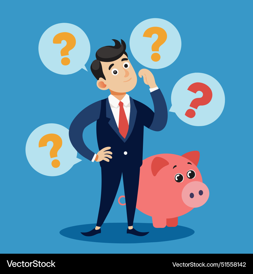Finance question or saving problem doubt Finance question or saving problem doubt vector image