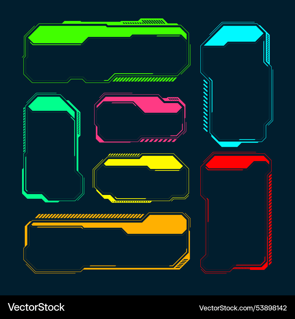 Futuristic hud or ui elements sci-fi user Futuristic hud or ui elements sci-fi user vector image