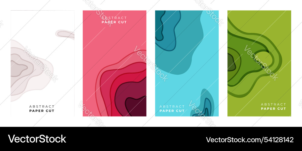 Set of papercut design background with overlap Set of papercut design background with overlap Vector Image