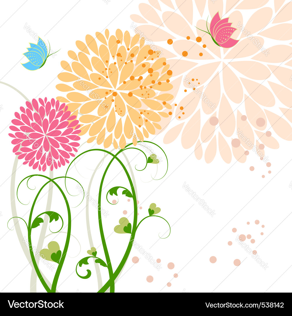 Spring Floral Background vector image