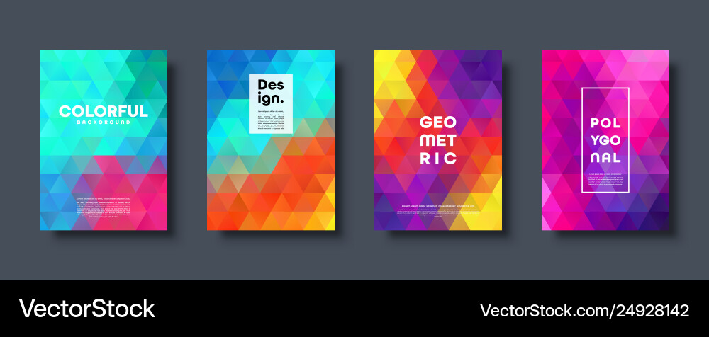 Triangle polygonal abstract background colorful Vector Image