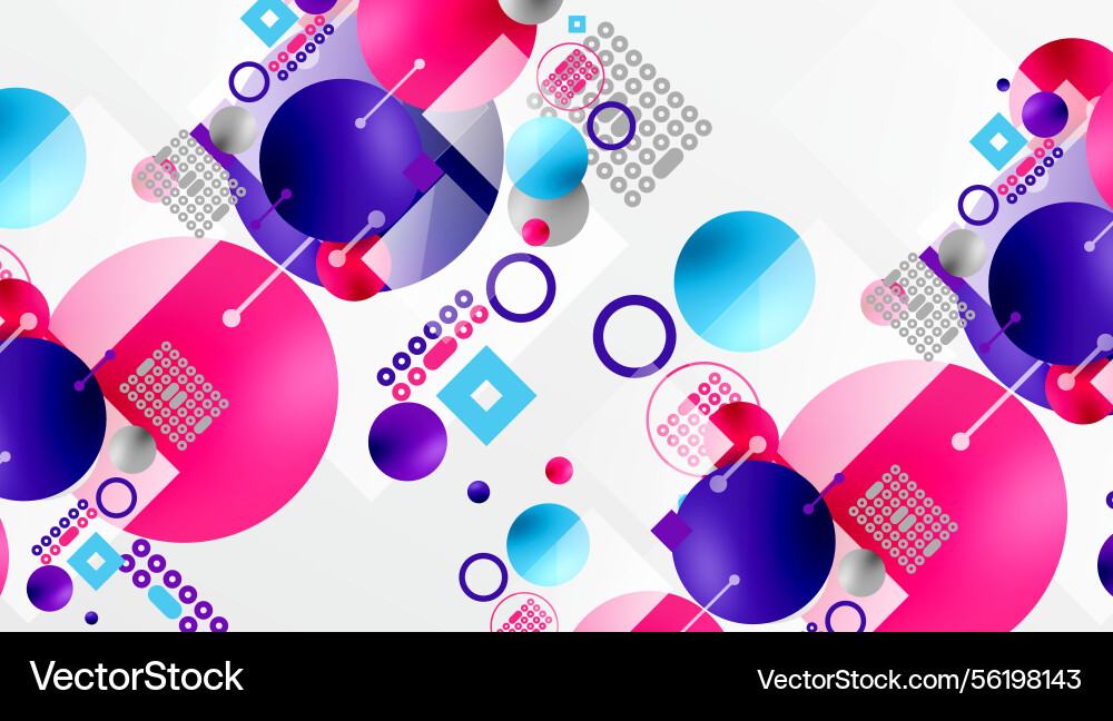 Abstract composition featuring overlapping Vector Image