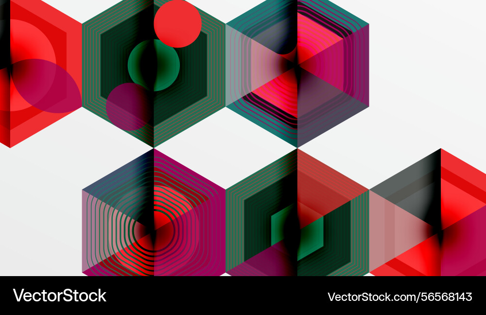 Abstract geometric pattern hexagons triangles Abstract geometric pattern hexagons triangles vector image