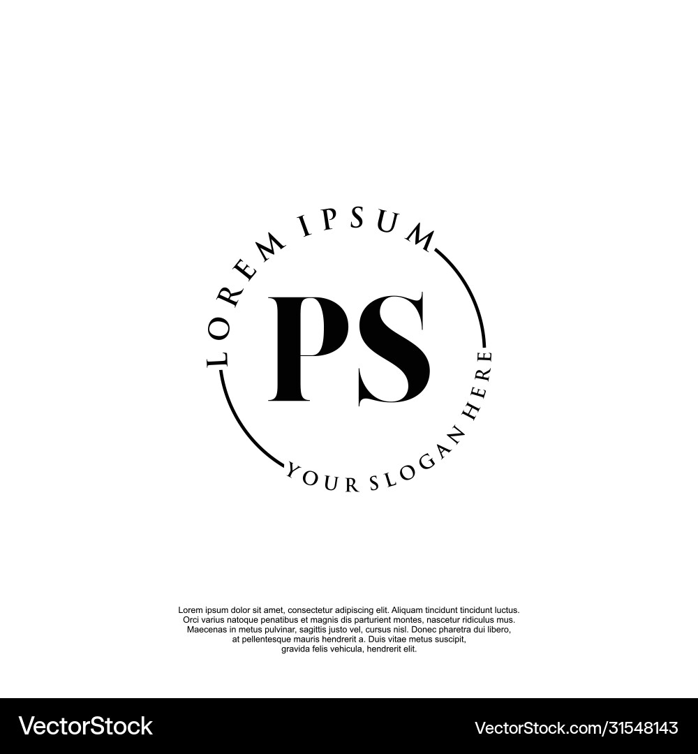 Elegant Initial Logo - Script Style vector image