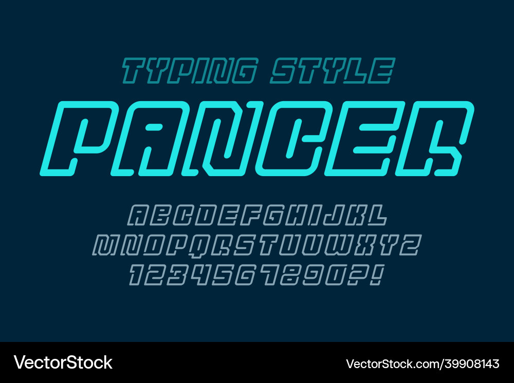 Futuristic display letters design dynamic Futuristic display letters design dynamic vector image