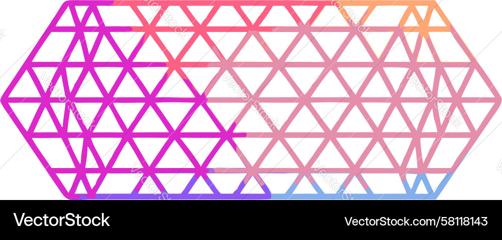 Honeycomb Gradient Pattern Vector Image
