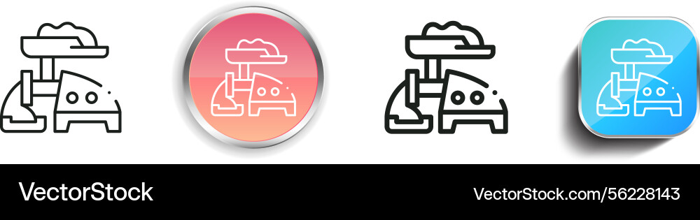 Meat grinder icon thin linear regular and button vector image