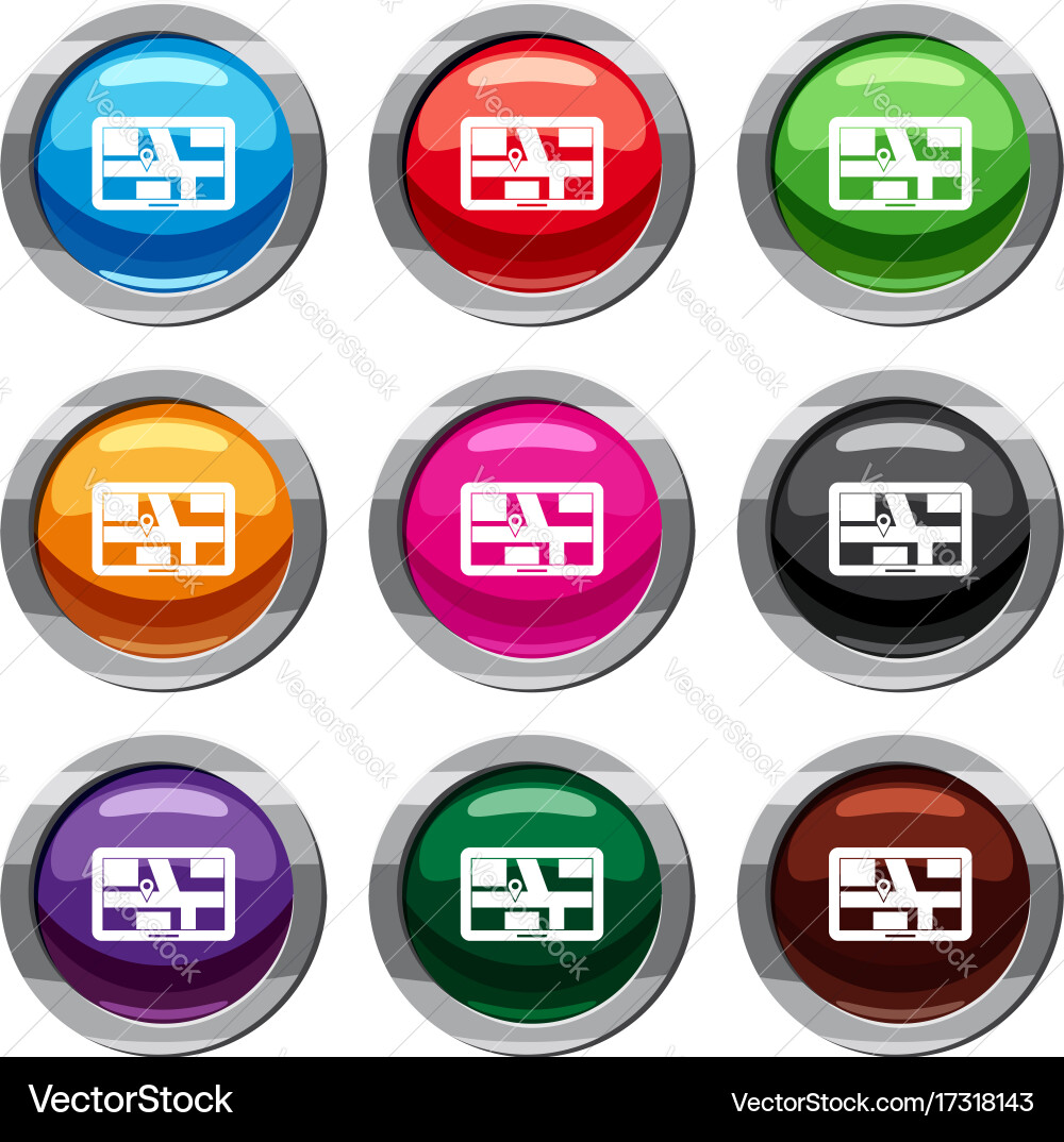 Navigation set 9 collection Vector Image