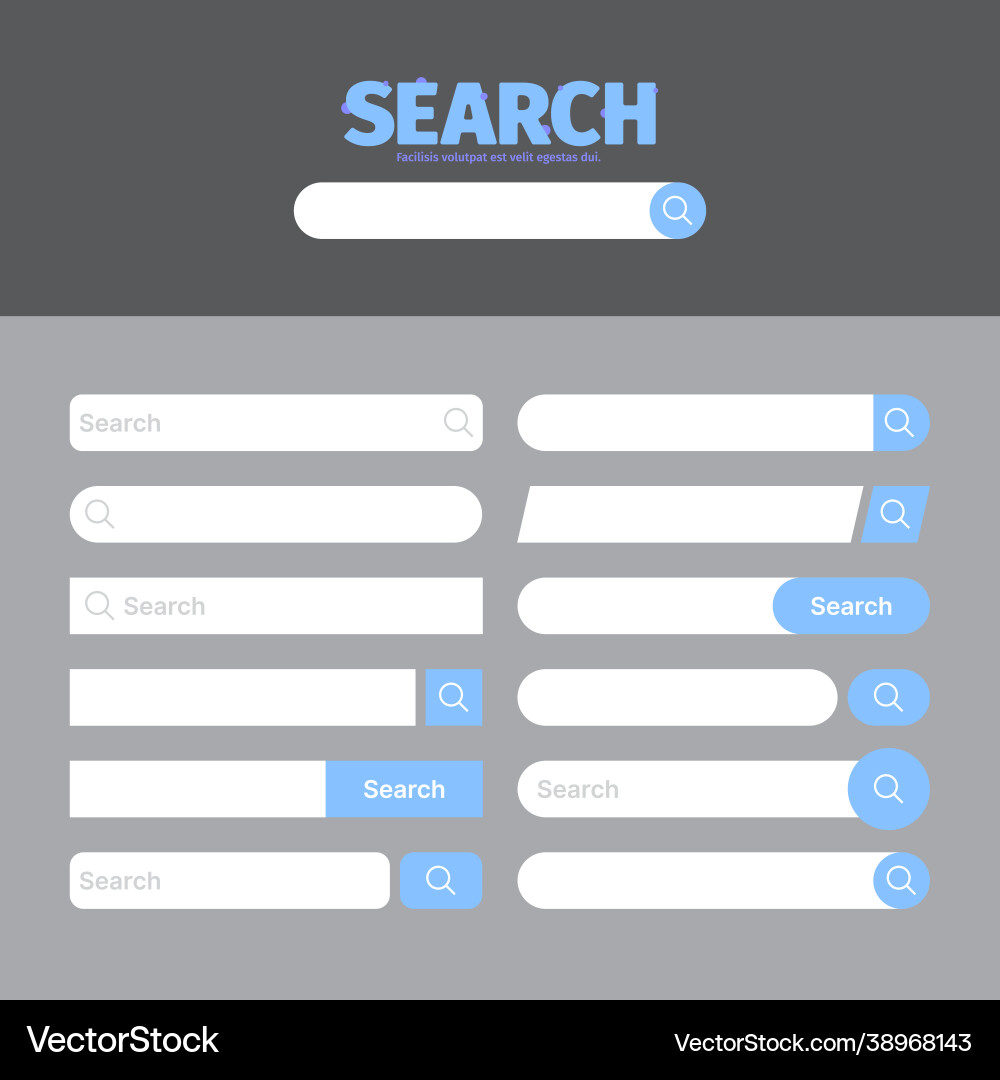 Suchleiste Website ui Elemente Rechteck Eingabe Suchleiste Website ui Elemente Rechteck Eingabe vektorbild