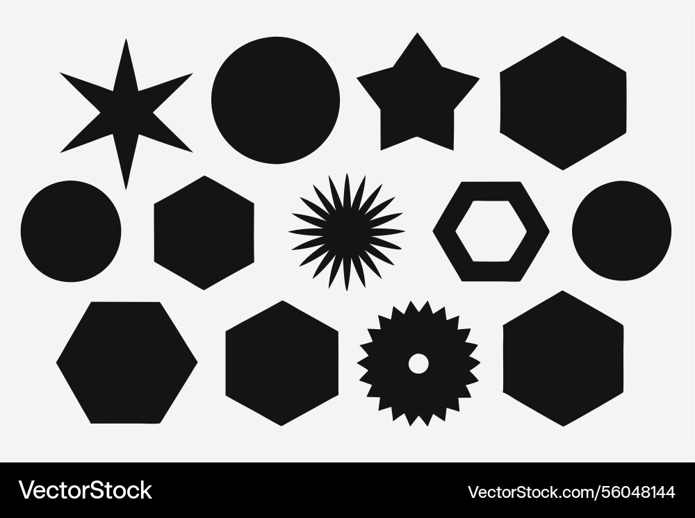 Abstract geometric shapes pattern on light Vector Image