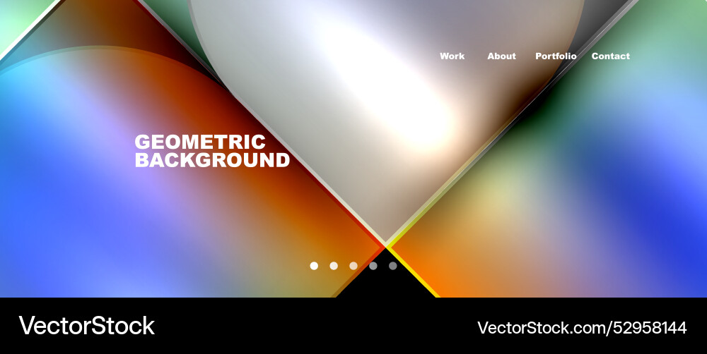 Bright colorful squares with round elements Vector Image