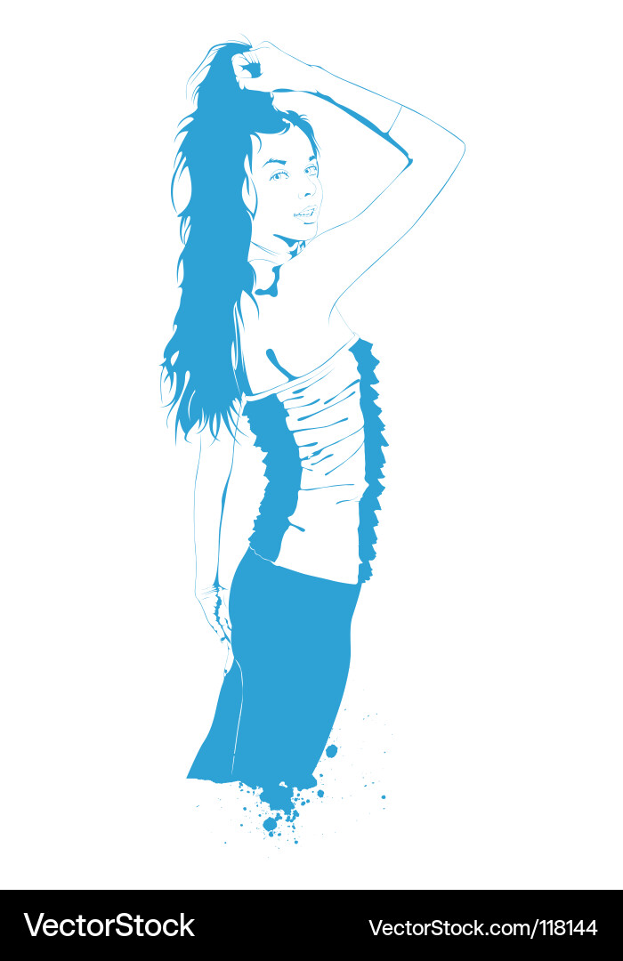 Cartoon girl vector image