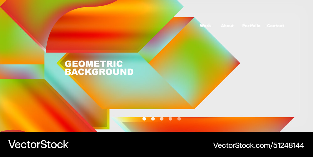 Colorful gradients with abstract geometric shapes Vector Image