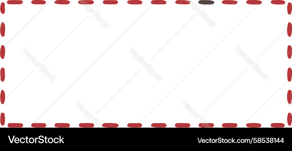 Dashed Rectangle Icon - Highlighted Vector Image