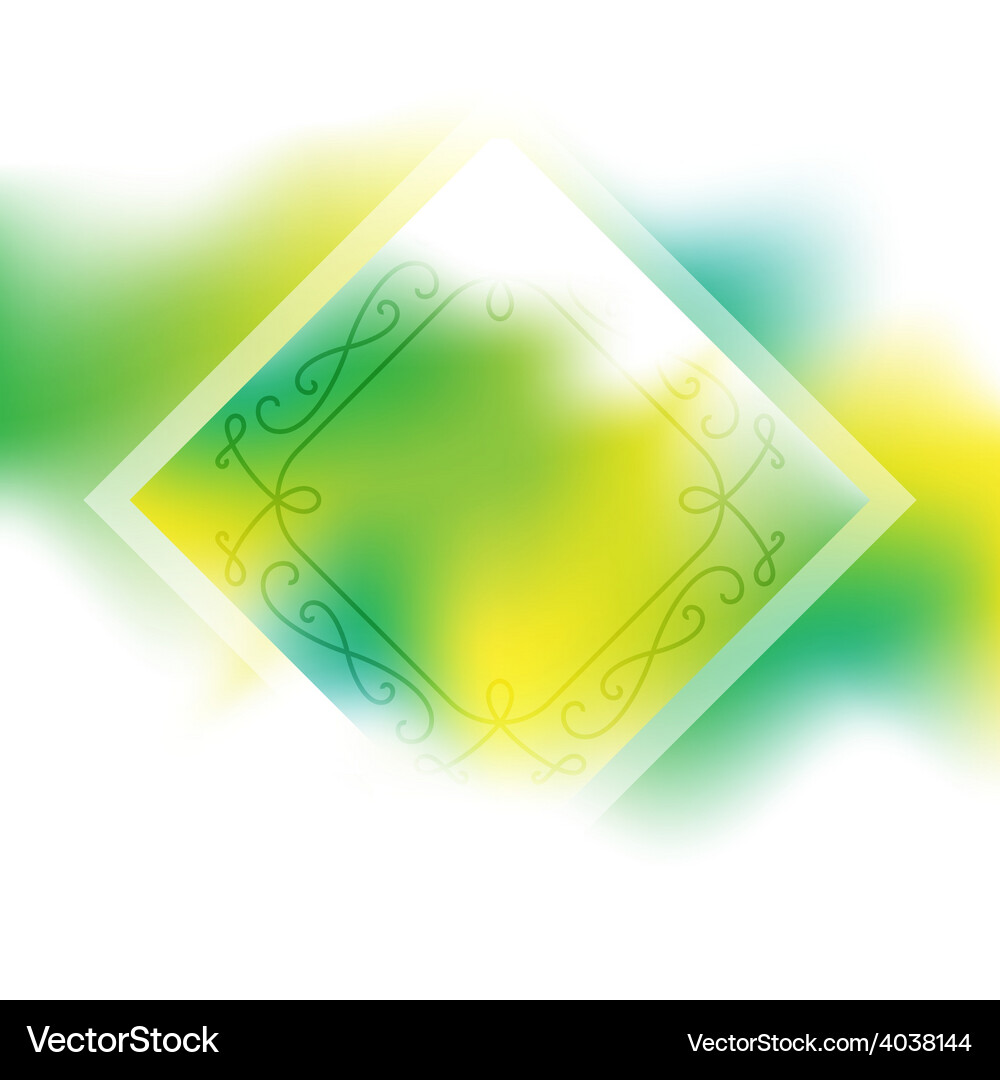 Fresh spring background with border abstract Vector Image