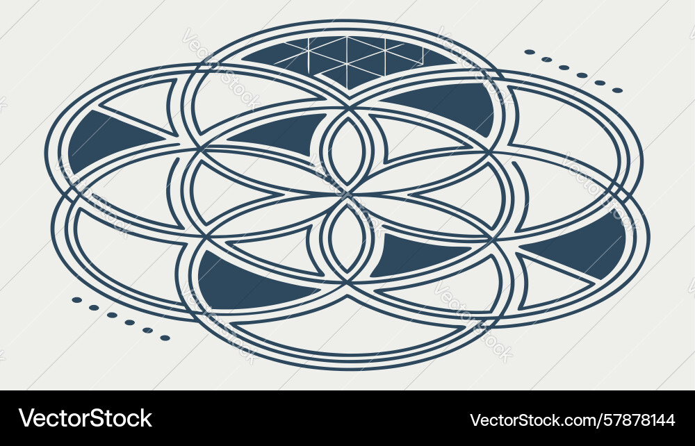 Infinite loops intertwined abstract circles vector image