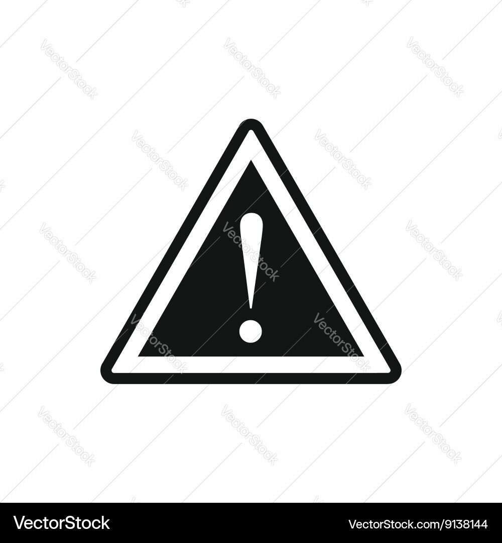 Warning attention sign with exclamation mark icon Vector Image