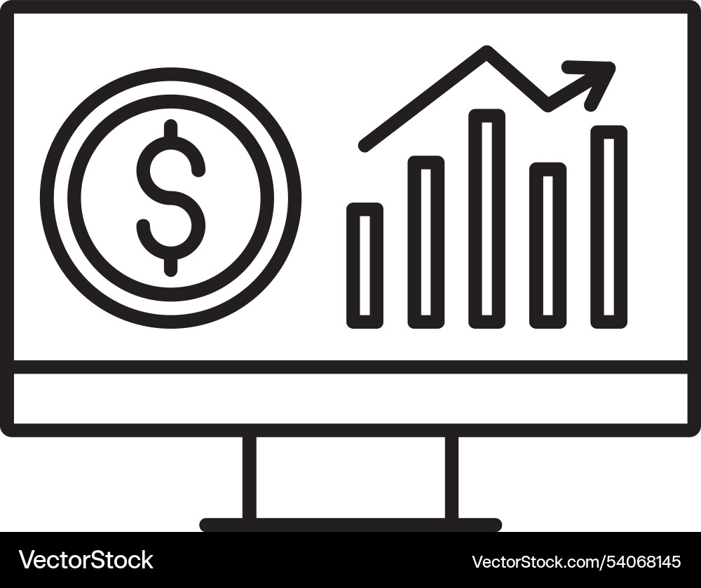 Analytics line icon design Vector Image