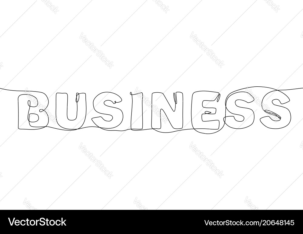 Business - one continuous line design style Business - one continuous line design style vector image