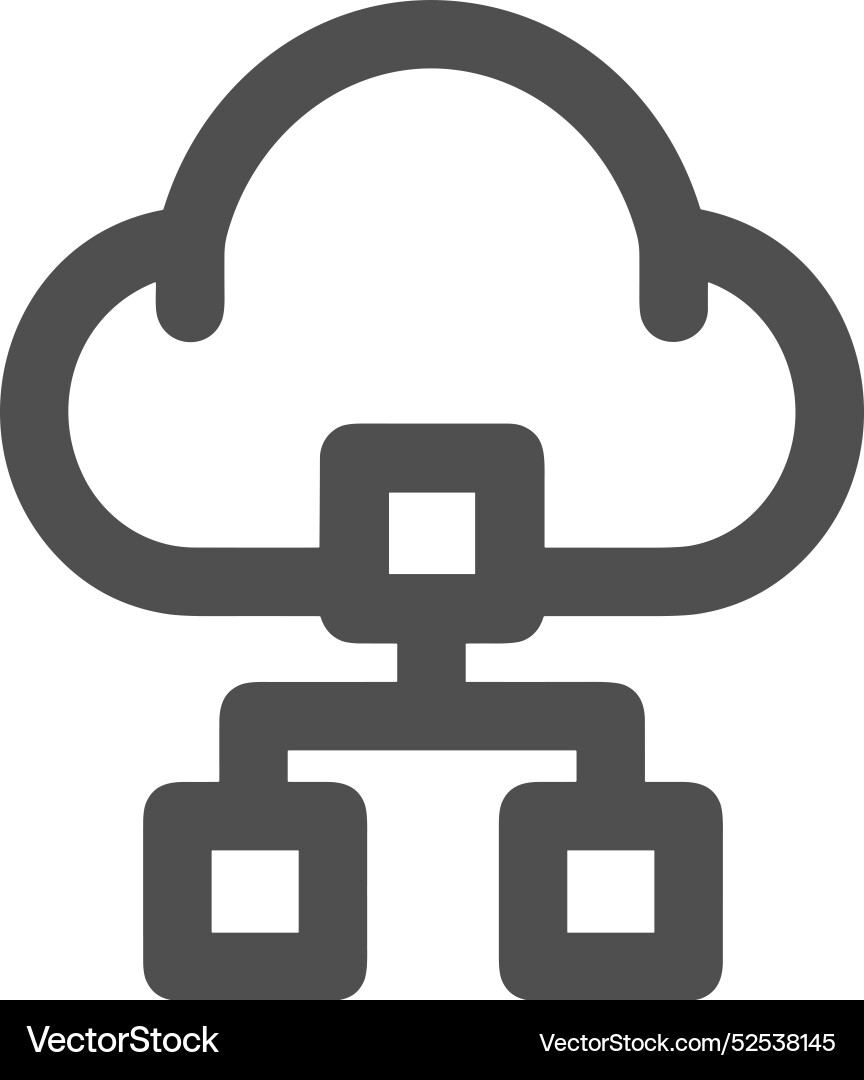 Cloud storage icon symbol image of the hosting Cloud storage icon symbol image of the hosting Vector Image
