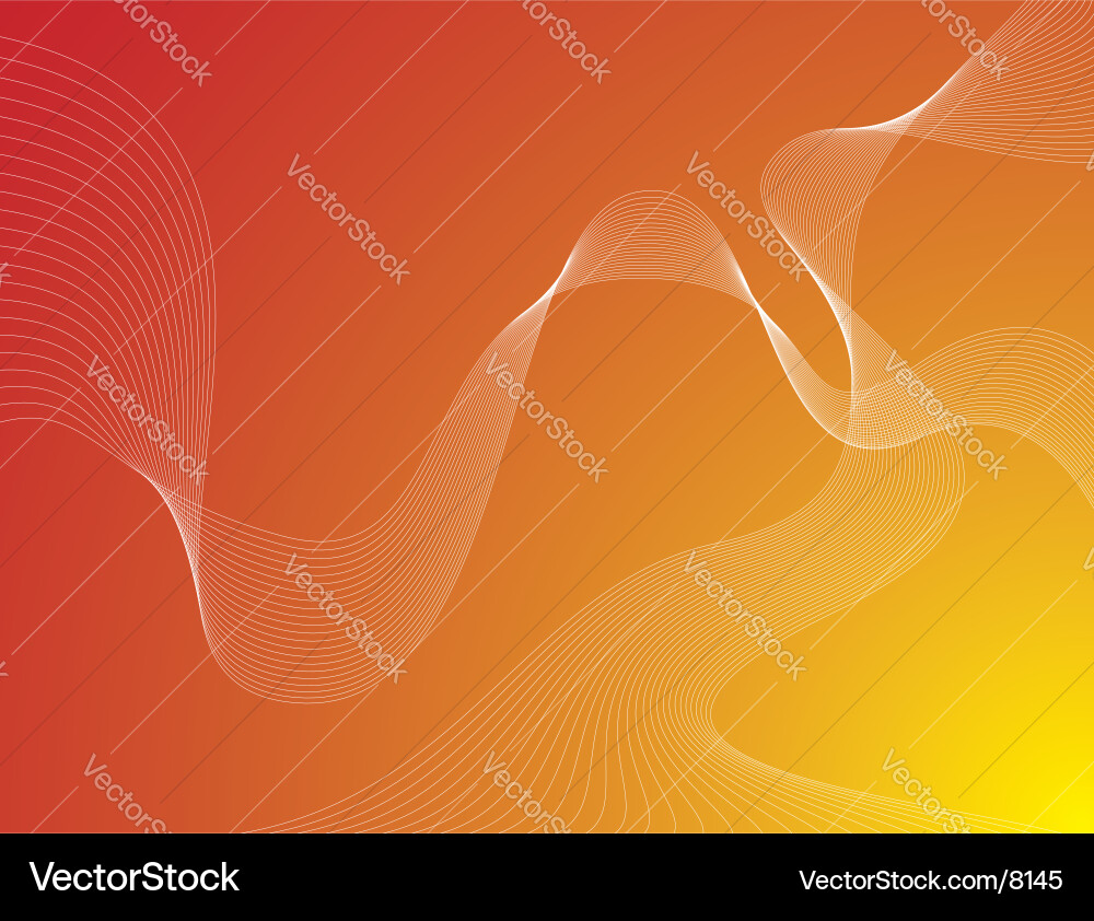 Dynamic Red Waves Background vector image