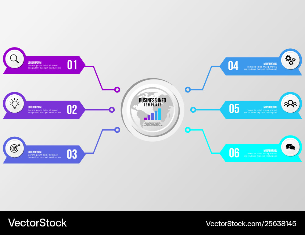 Infographic design template with options steps Vector Image