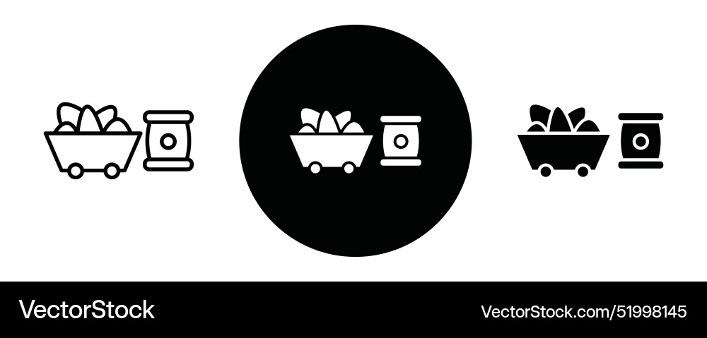Raw material outline icon collection or set Vector Image