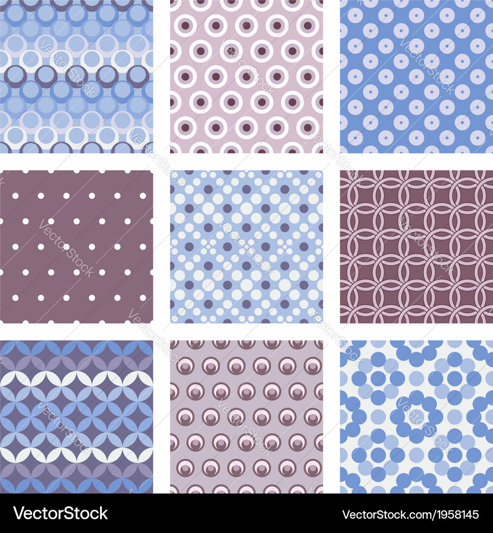 Seamless Circle Patterns Vector Image